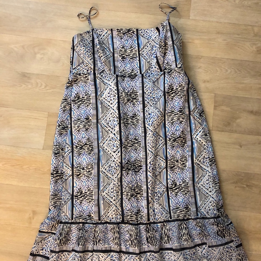 Sail to Sable Geo Stripe Midi Dress New